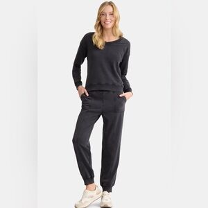 2 Piece Charcoal Black Joggers Set